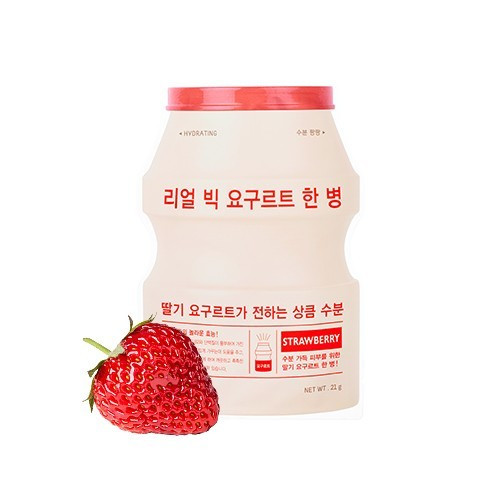 Тканевая маска для лица Real Big Yogurt One-Bottle (Strawberry) (A'PIEU), 21г - фото 1 - id-p149300964