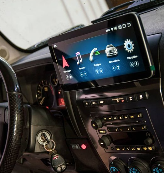 Штатное головное устройство Parafar на Hummer H3 с поддержкой CarPlay экран 12.3" на Android 13 - фото 2 - id-p149301216