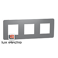 Рамка 3-постовая, дымчато-серый/белый Unica Studio Color Schneider Electric
