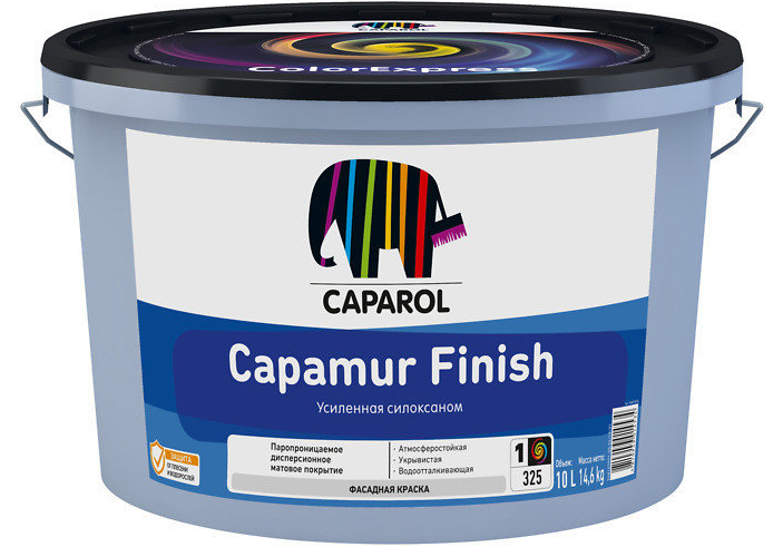 Фасадная краска Капарол Капамур Финиш Caparol Capamur Finish. База 1, 10 л, 14,6 кг