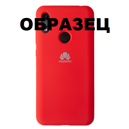 Силиконовый чехол для Huawei P40 Lite "SOFT-TOUCH" (бампер) с закрытым низом, темно-красный