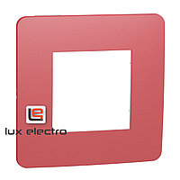 Рамка 1-постовая, красный/белый Unica Studio Color Schneider Electric