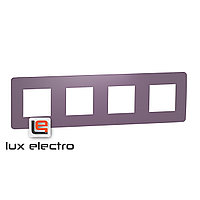 Рамка 4-постовая, лиловый/бежевый Unica Studio Color Schneider Electric