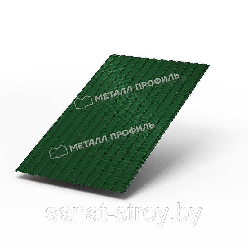 Профилированный лист МП-10x1100-A NormanMP (ПЭ-01-6002-0,5) RAL 6002 Зеленый лист