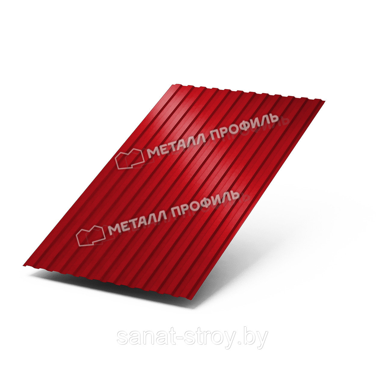 Профилированный лист МП-10x1100-A NormanMP (ПЭ-01-3020-0,5) RAL 3020 Красный насыщенный - фото 1 - id-p149304735