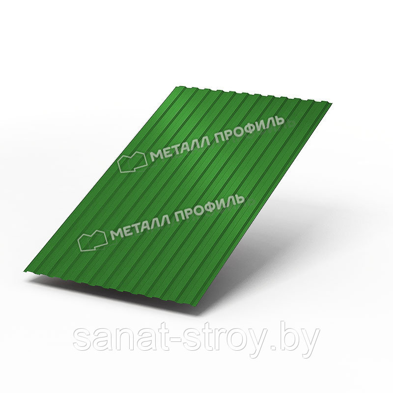 Профилированный лист МП-10x1100-A NormanMP (ПЭ-01-6018-0,5) RAL 6018 Жёлто-зелёный - фото 1 - id-p149304739