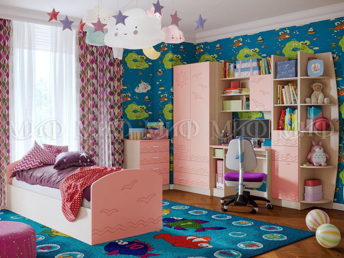 Детская комната Юниор 2 (12 вариантов цвета, матовый или глянец) фабрика Миф - фото 7 - id-p149306930