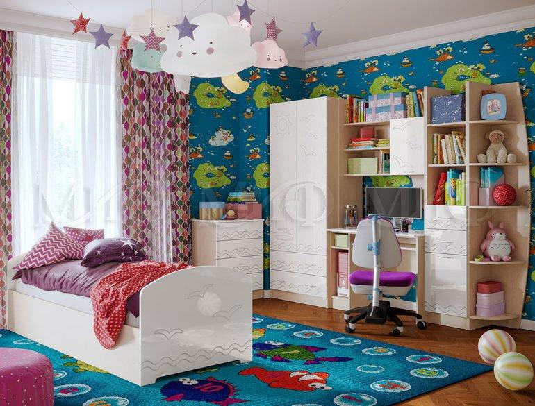 Детская комната Юниор 2 (12 вариантов цвета, матовый или глянец) фабрика Миф