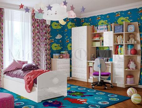 Детская комната Юниор 2 (12 вариантов цвета, матовый или глянец) фабрика Миф, фото 2