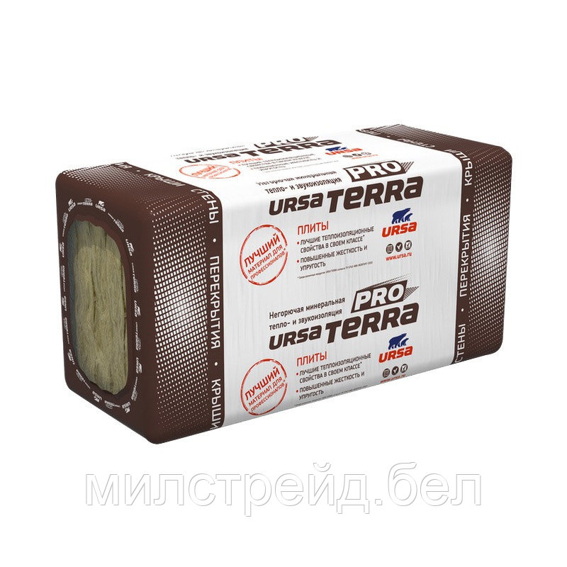 Утеплитель Ursa Terra 37 PRO  (Урса Терра) 100мм 1250*610