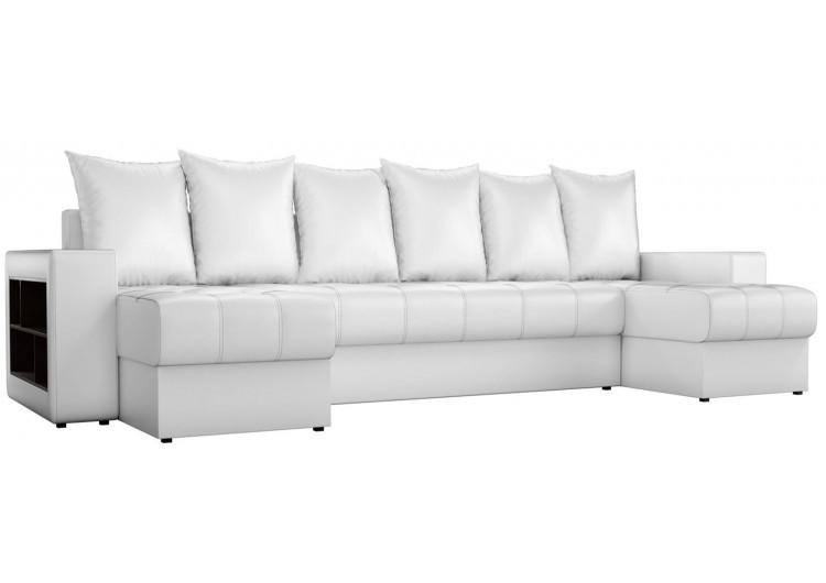 П-образный диван Дубай белая экокожа - фото 1 - id-p149225069