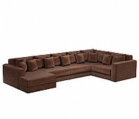 П-образный диван Мэдисон коричневый вельвет