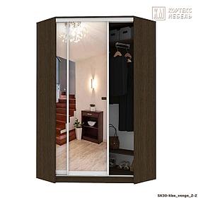 Шкаф-купе Сенатор ШК 30 угловой, венге, 2 зеркала, классика.