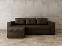 Угловой диван Константин коричневая экокожа