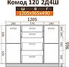 Комод МОДЕРН 120-2Д4Ш КОРТЕКС, фото 10
