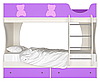 Кровать двухъярусная "Мишутка" СН-108.01 (Синий) Артём-Мебель, фото 3