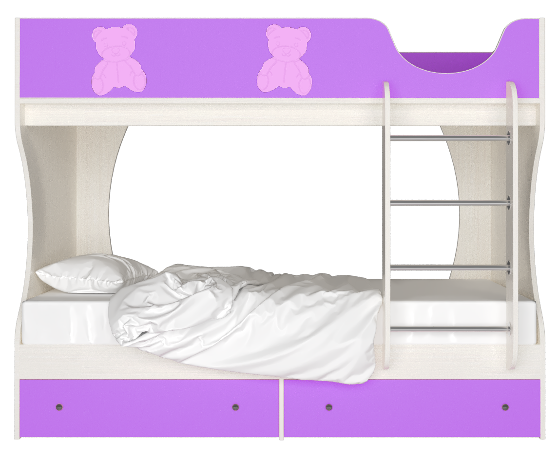Кровать двухъярусная "Мишутка" СН-108.01 (Синий) Артём-Мебель - фото 3 - id-p149225747