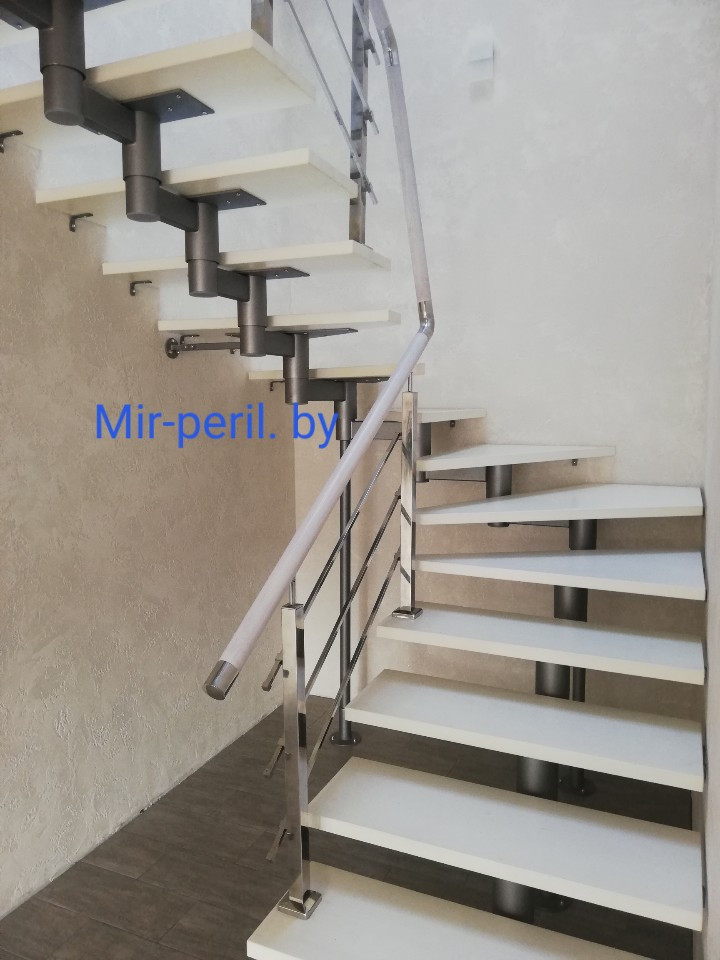 Комбинированные лестничные перила - фото 3 - id-p111625798