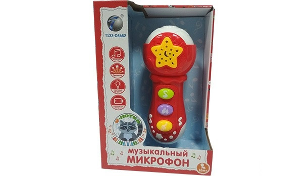 Игрушка детская Музыкальный микрофон Е-нотка 60083