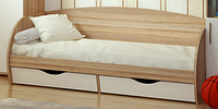 Кровать "Милания" с ящиками БелДрев (дуб сонома + белый глянец)