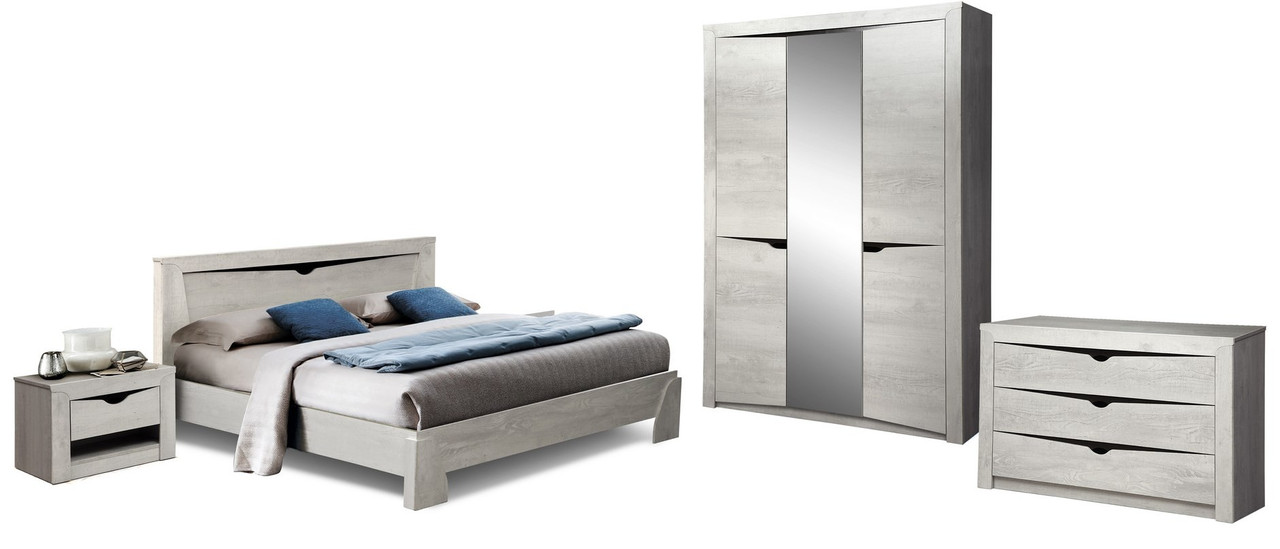 Комплект мебели для спальни Лючия 3-х дверный (бетон пайн белый/венге) - фото 1 - id-p149225975
