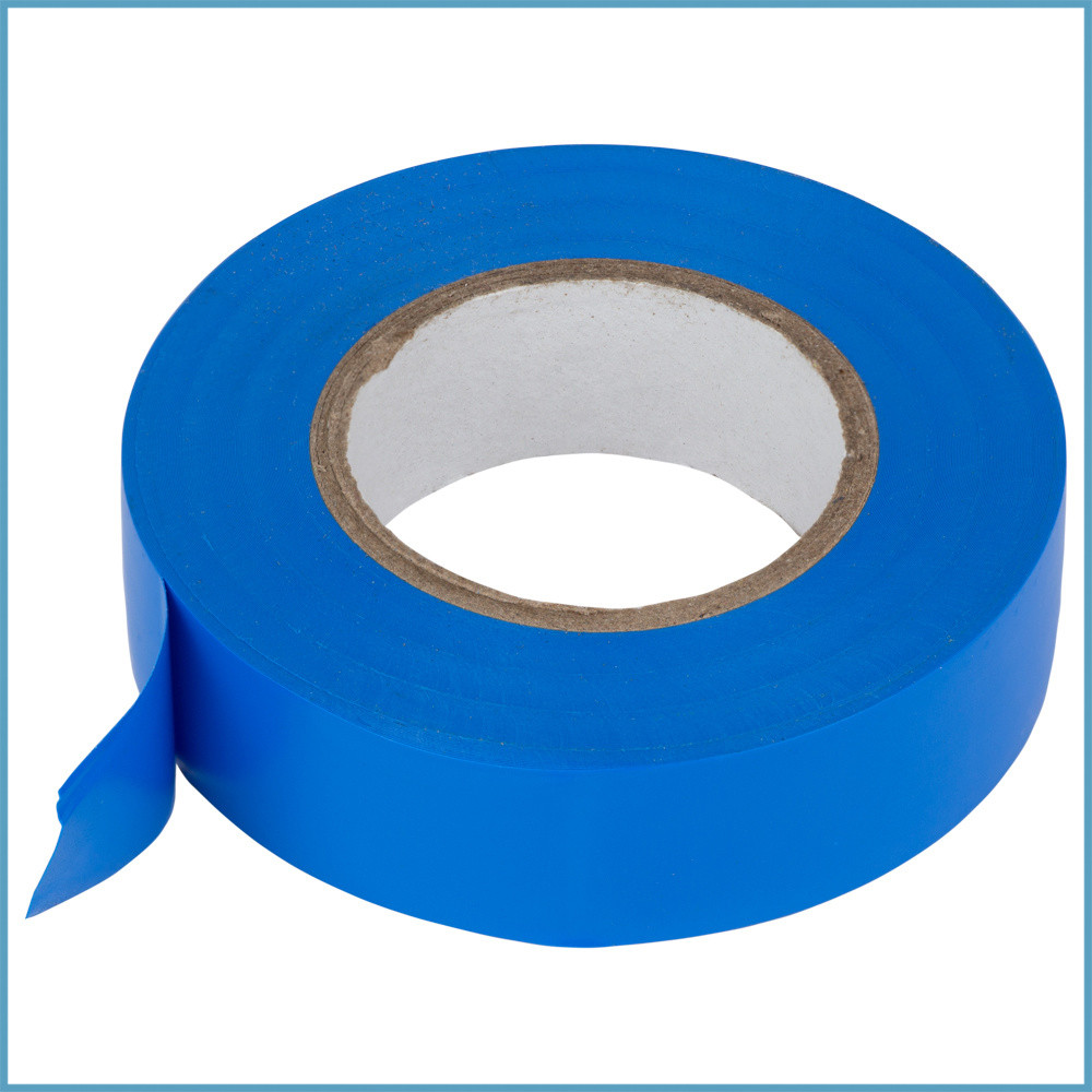 Лента изоляционная ПВХ 19 мм 20 м, синяя - фото 1 - id-p149387088