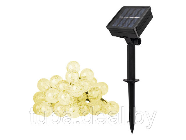 Светильник садовый на солнечной батарее SLR-G05-30Y ФАZА (гирлянда, шарики, желт.) - фото 1 - id-p148820709