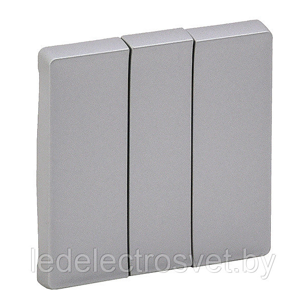 Valena Life - Лицевая панель для выключателя трехклавишного, алюминий - фото 1 - id-p149396084