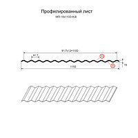 Профилированный лист МП-18x1100-A (ПЭ-01-6019-0,45) RAL 6019 Зеленая пастель