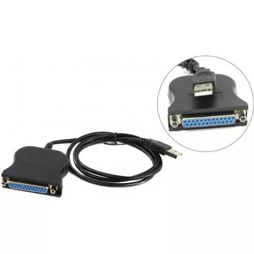 Кабель-переходник USB AM - LPT (DB25F) Espada USB 2.0 A - LPT EUSBLPT80 LPT25F -> USB AM 0.8м