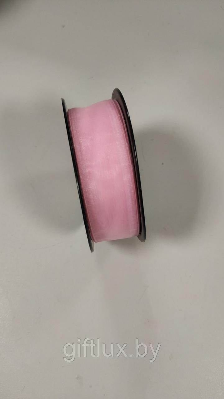 Тесьма шифон 3см /10м розовый
