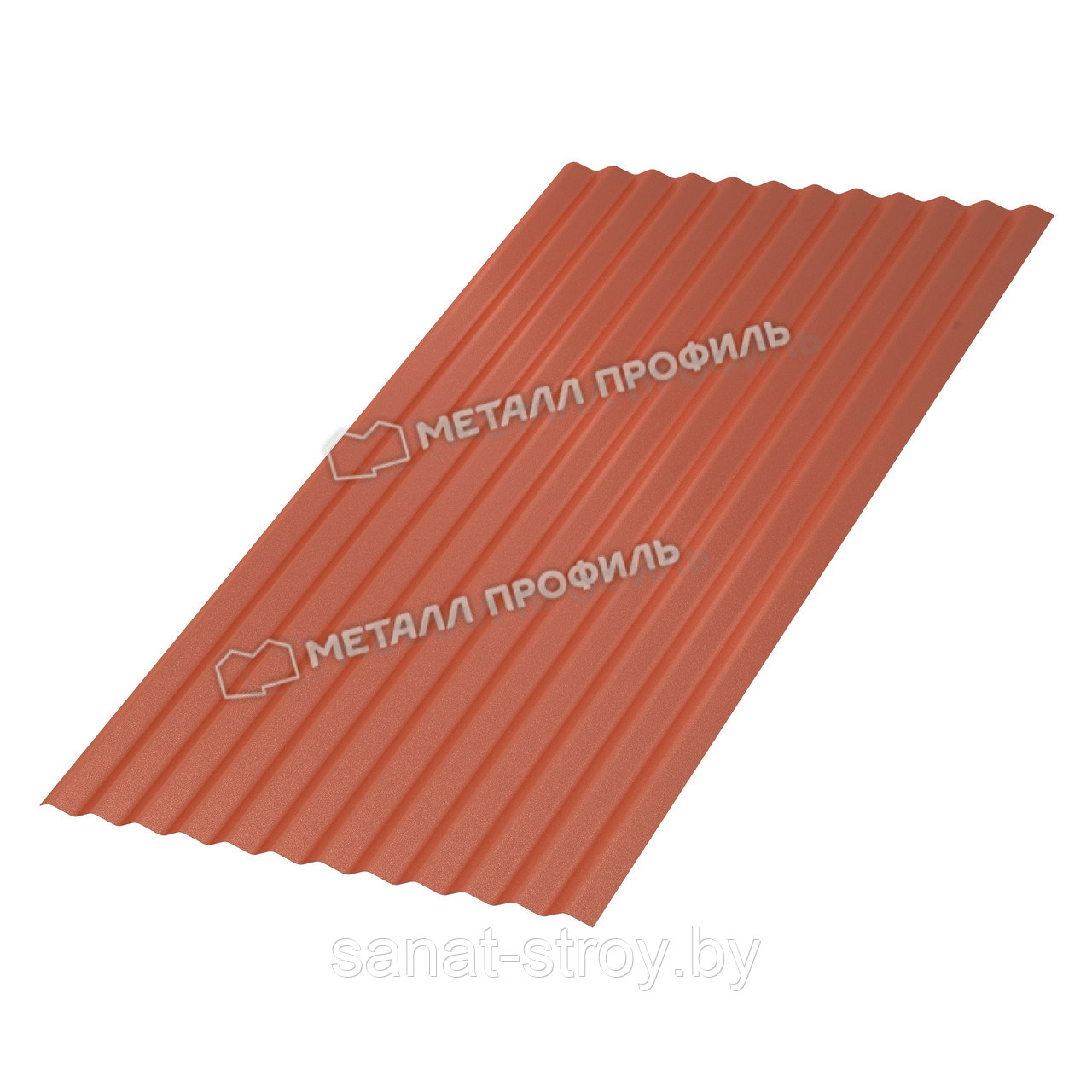 Профилированный лист МП-18x1100-A NormanMP (ПЭ-01-8004-0,5) RAL 8004 Коричневая медь