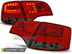 Задние фонари Audi A4 B7 avant red smoke led