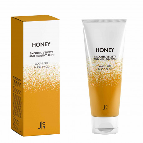 МЕД Маска для лица Honey Smooth Velvety and Healthy Skin Wash Off Mask Pack (J:ON), 50 гр - фото 1 - id-p149422298