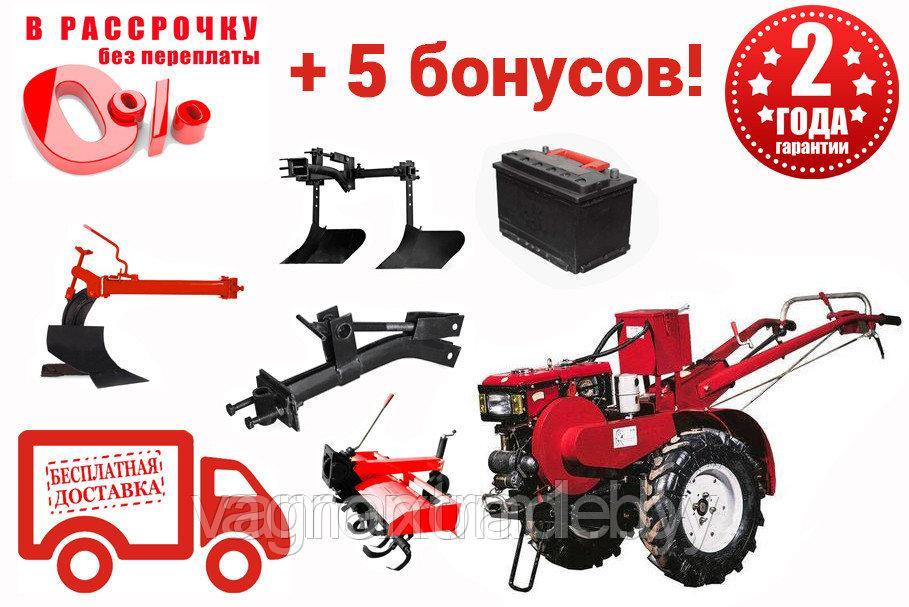 Мотоблок дизельный Shtenli G-185 (10.5 л.с., ВОМ, дифференциал, 290 кг) + 5 Бонусов!