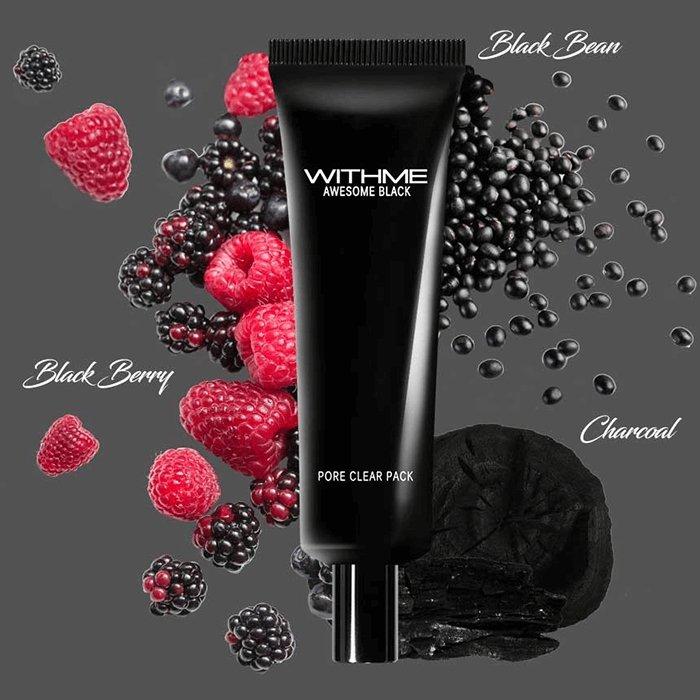 Маска для лица ОЧИЩАЮЩАЯ Awesome Black Pore Clear Pack (WITHME), 30 гр - фото 1 - id-p149423614