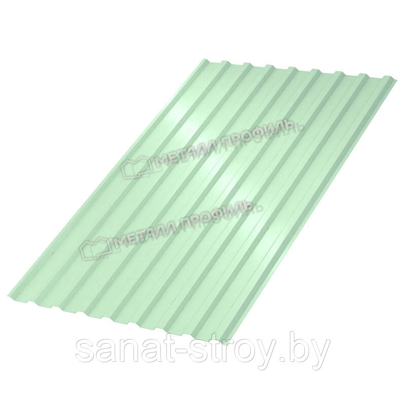 Профилированный лист МП-20x1100-A (ПЭ-01-6019-0,45) RAL 6019 Зеленая пастель