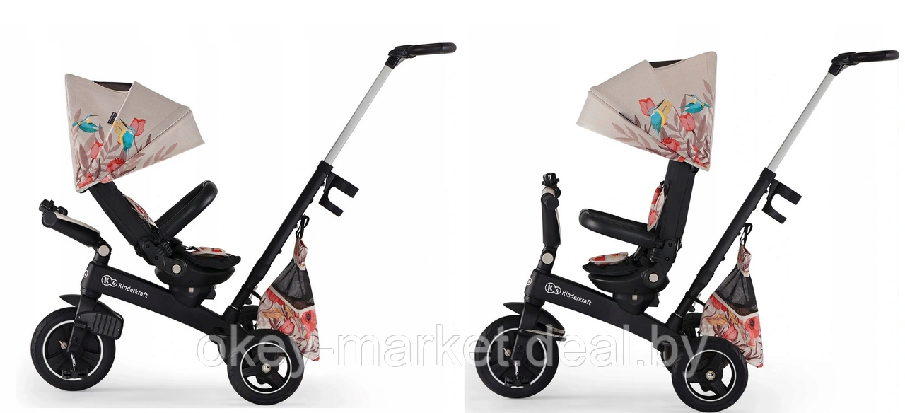 Детский трехколесный велосипед-коляска Kinderkraft Easytwist - фото 2 - id-p149426977