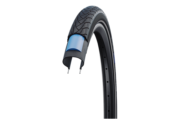 Покрышка Schwalbe, MARATHON PLUS, 700x38C (40-622), SmartGuard, 67TPI, 960гр, Black-Reflex - фото 1 - id-p149431238