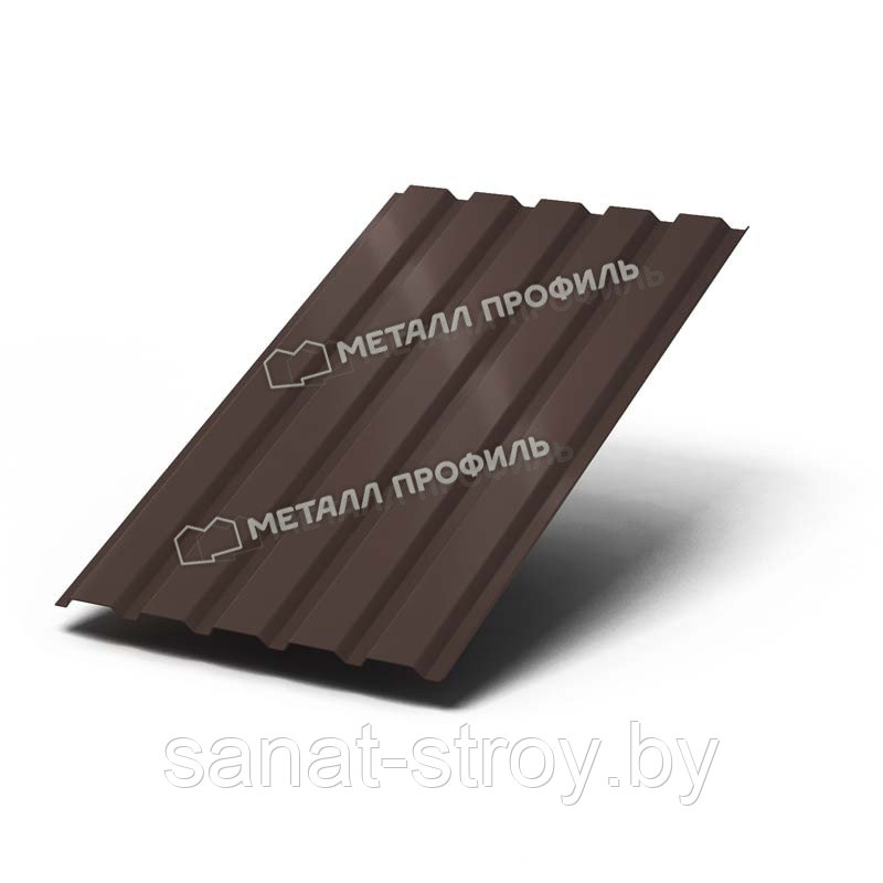 Профилированный лист МП-35x1035-A (ПЭ-01-8017-0,45) RAL 8017 Коричневый шоколад