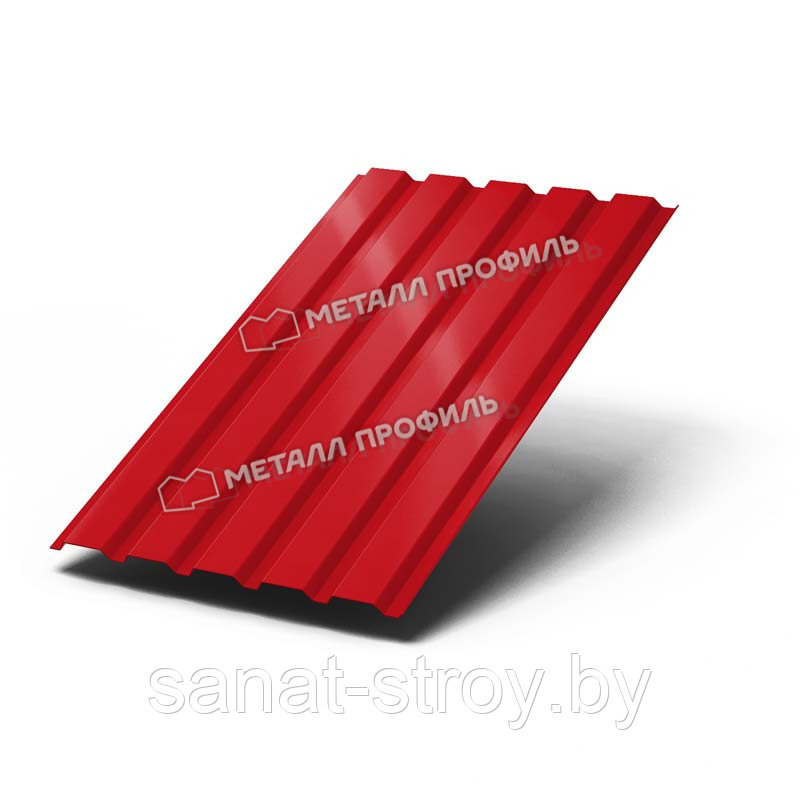 Профилированный лист МП-35x1035-A (ПЭ-01-3020-0,45) RAL 3020 Красный насыщенный