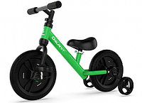 Велосипед-беговел детский 2 в 1 педали + доп.колеса Delanit (арт.TF-01) зеленый, фото 1