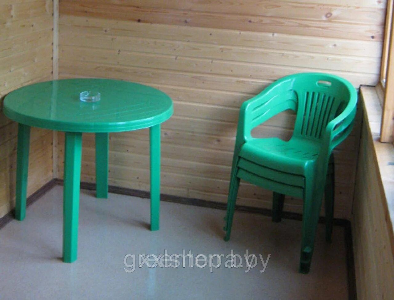 Мебель из пластика Комфорт-3 (стол круглый) - фото 2 - id-p149443124