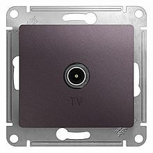 Телевизионная (ТВ,TV) розетка  проходная 4DB, ГРАФИТ Schneider Electric GLOSSA