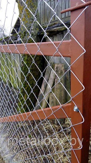 Забор из сетки-рабицы 1.8 м с перемычкой