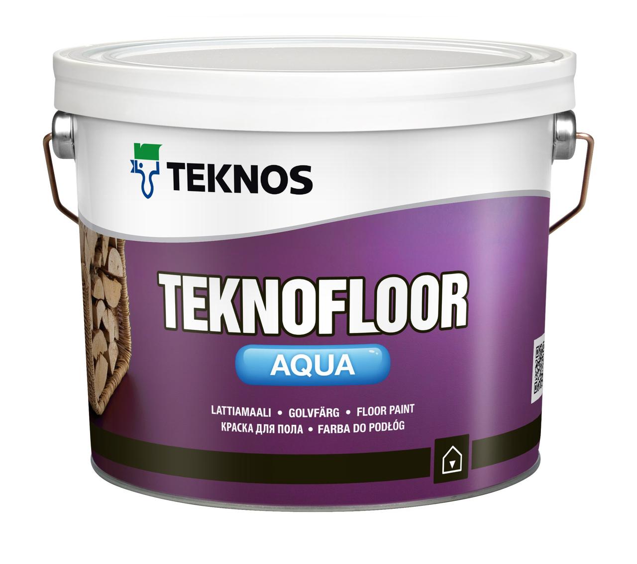 Краска для пола, водорастворимая TEKNOFLOOR AQUA Base 1 White 9,0 л