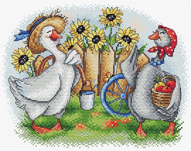 Набор для вышивания крестом «Два веселых гуся». - фото 1 - id-p149496248