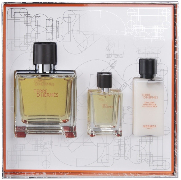 Hermes Terre D'Hermes pour homme parfum SET (parfum 75ml+parfum 12,5ml+after shave lotion 40 ml) - фото 1 - id-p142042906