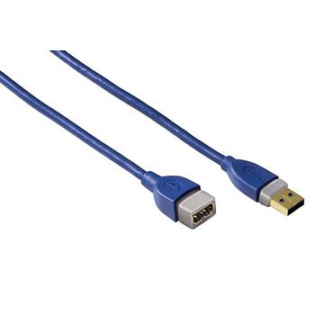 (00039674) USB 3.0 A(m) - USB 3.0 A(f), GOLD , 1.8м, синий Кабель HAMA