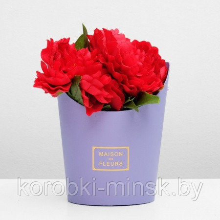 Коробка для цветов Ваза "maison des fleurs" Фиолетовый  15.5*12*19см